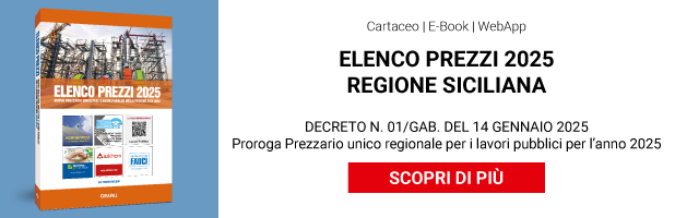 Elenco prezzi 2025. Nuovo prezzario unico per i lavori pubblici nella regione siciliana