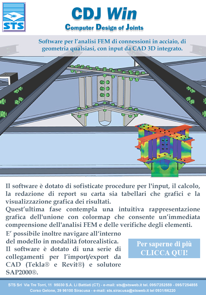 Niente più problemi con le giunzioni metalliche. Progetta la tua unione in acciaio con CDJ win!