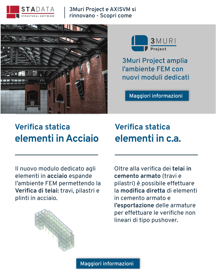 3Muri Project e AXISVM si rinnovano - Scopri come