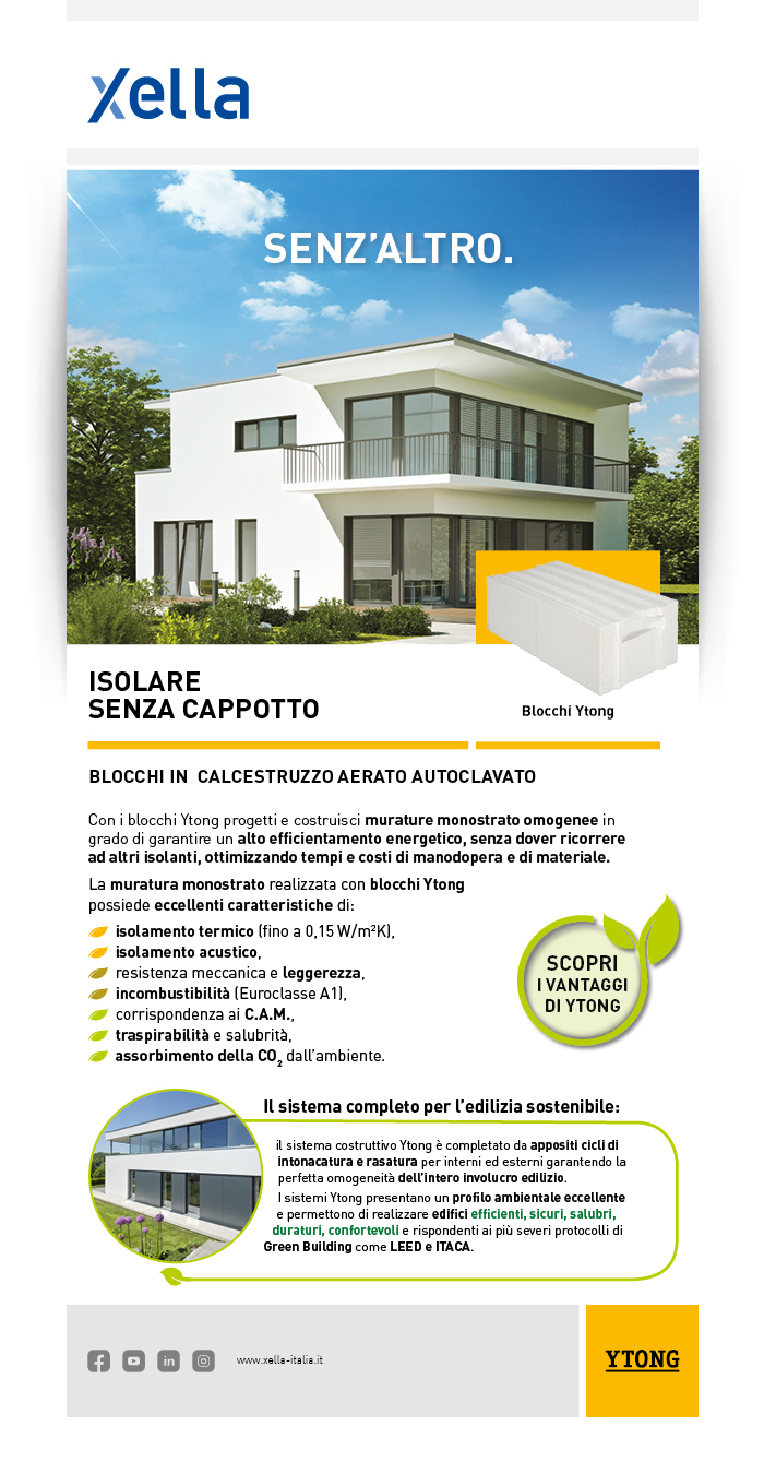 Murature monostrato Ytong: isolare senza cappotto