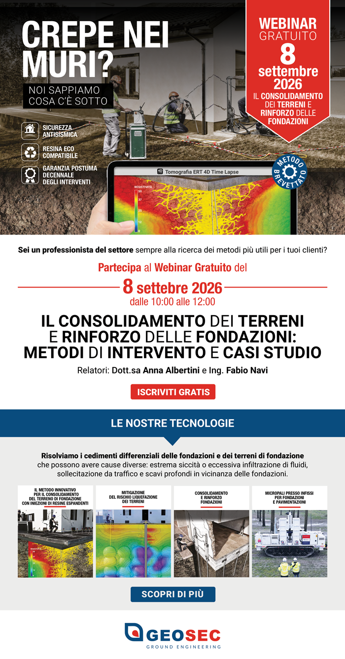 Webinar Gratuito: Consolidamento Terreni e Rinforzo Fondazioni