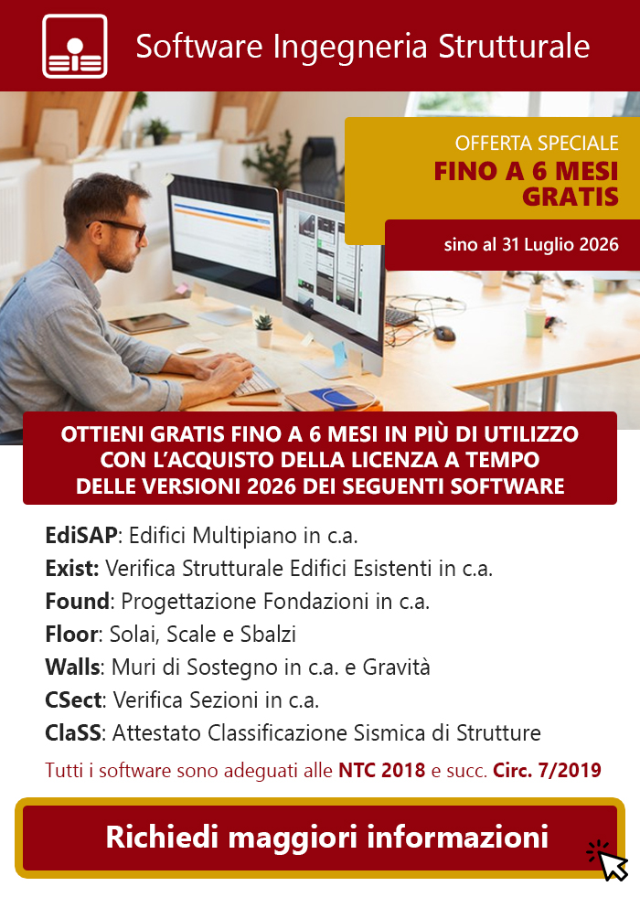 Software Strutturale: fino a 6 mesi GRATIS